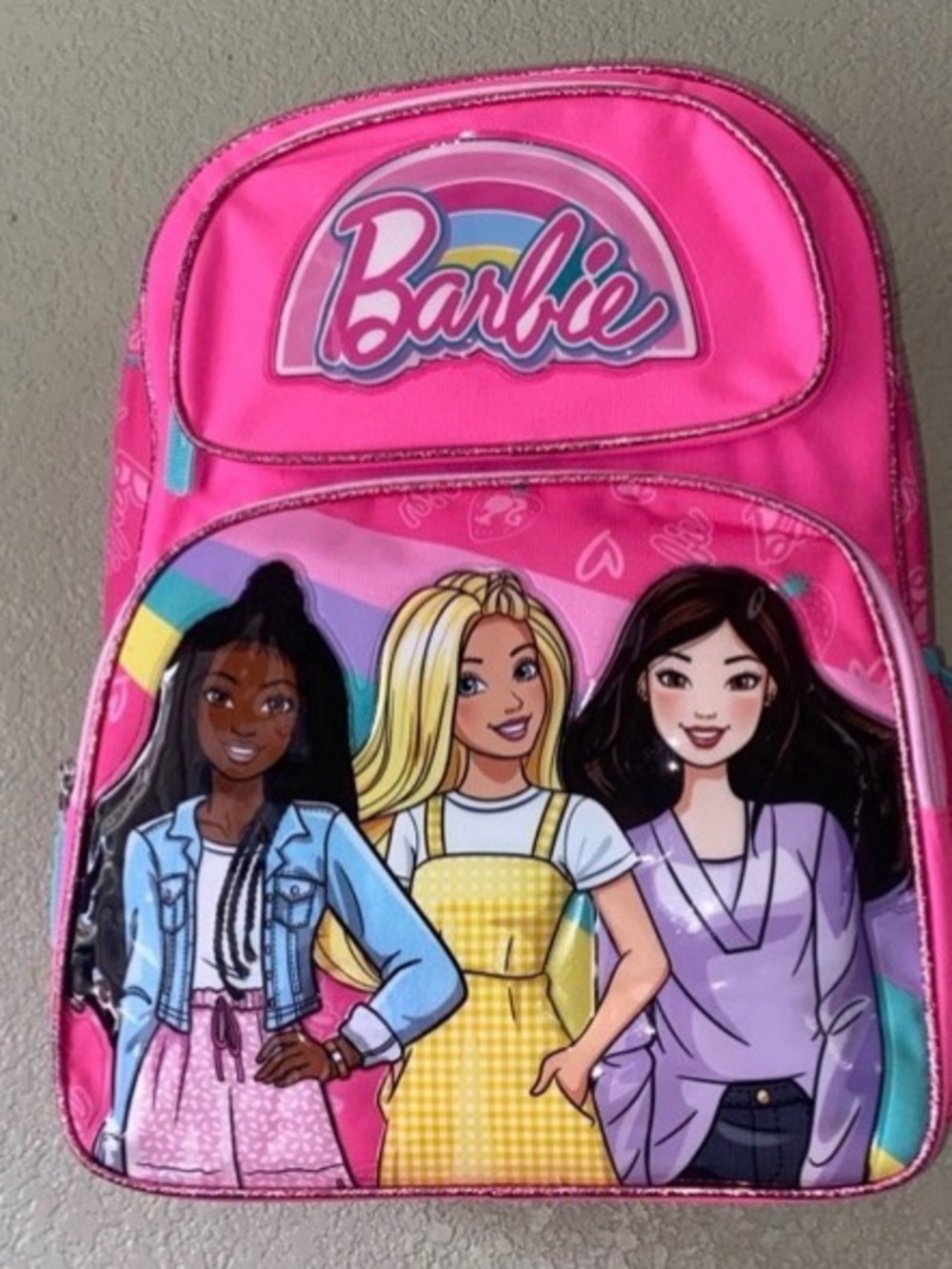 Barbie Reinforced Large School Backpack 16”H x 12”W High Quality
